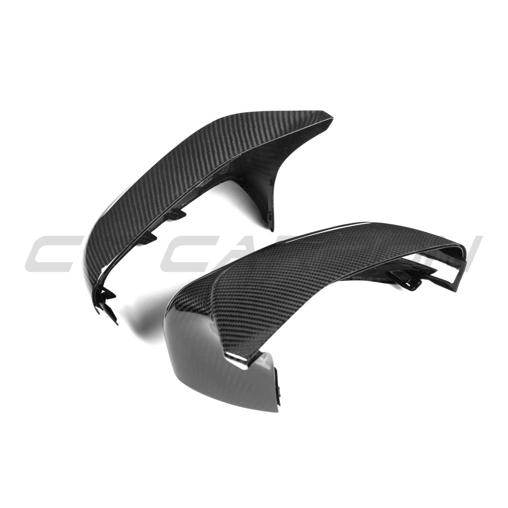 BMW M5 F90 2018-2023 Dry Prepreg Carbon Fibre/Fiber Mirror Caps/Covers (Replacement Housings) Gloss Twill – LHD Only – Fits M5 & M5 Competition – OEM-Style Wing/Door Mirror Shells by CT Carbon