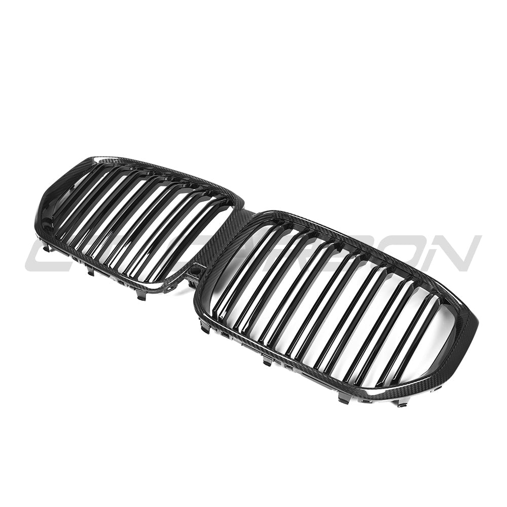 BMW X5 G05 & X5M F95 2019–2022 Pre-LCI (Pre-Facelift) Carbon Fibre/Fiber Kidney Grilles – Gloss Carbon Front Grill/Grille Replacement Radiator Nose Trim by CT Carbon
