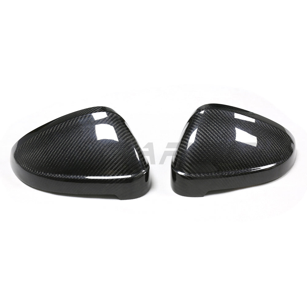 Audi A4 A5 S4 S5 RS4 RS5 B9/B9.5 2016+ Dry Pre-Preg Carbon Fibre/Fiber Wing/Side Mirror Covers Caps | RS-Style Replacement Shells Housings | OEM Fitment | For Vehicles Without Lane/Side Assist | CT Carbon