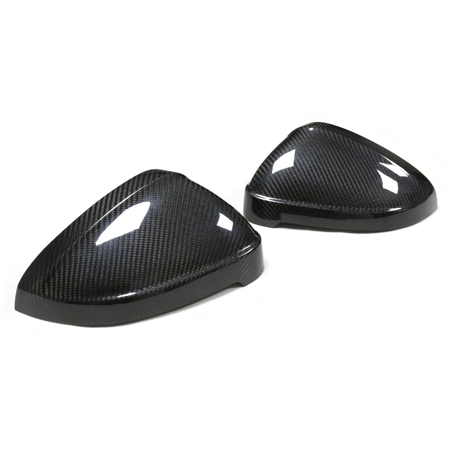 Audi A4 A5 S4 S5 RS4 RS5 B9/B9.5 2016+ Dry Pre-Preg Carbon Fibre/Fiber Wing/Side Mirror Covers Caps | RS-Style Replacement Shells Housings | OEM Fitment | For Vehicles Without Lane/Side Assist | CT Carbon