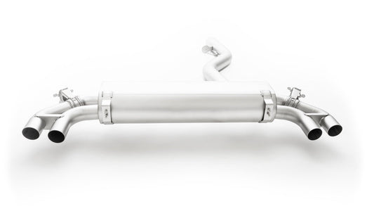 Remus Valved Performance Axle-Back Exhaust Back Box/Muffler Rear Silencer, Quad Exit 4x84mm Tips, Stainless, ECE Approved - For BMW 3 Series G20 320i 2018-On (Non-OPF/No GPF)