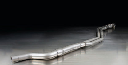 Resonated Cat back System with Integrated valves using that use the OE valve control system from BMW with 2 tail pipes with 84 mm diameter tip. The tips are Street Race Black Chrome, straight, carbon insert. 2 tail pipes Ã˜ 84 mm Street Race Black Chrome, straight, carbon insert. Diameter 84mm. For BMW 1 Series F20/F21, LCI M135i, 240 kW, N55B30 2012-15