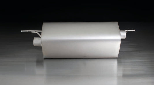 Rear Silencer with Integrated valves using that use the OE valve control system from BMW with 2 tail pipes with 84 mm diameter tip. The tips are Street Race Black Chrome, straight, carbon insert. 2 tail pipes Ã˜ 84 mm Street Race Black Chrome, straight, carbon insert. Diameter 84mm. For BMW 1 Series F20/F21, LCI M135i, 240 kW, N55B30 2012-15