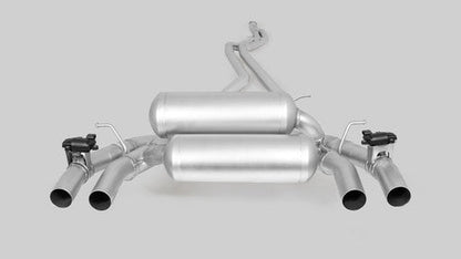 BMW M2 F87 N55 (2016+) Remus Non-Resonated Valved Cat-Back Exhaust System, 4x102mm Angled Carbon Tips, Titanium Internals, Stainless Steel