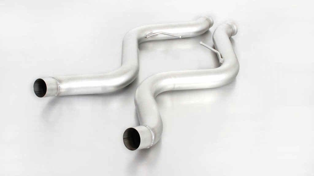 Remus Non-Resonated Cat-Back Racing Exhaust System for BMW M3 E90 E92 E93 (E9X) 2007+  Stainless Steel Quad Exit, 98mm Carbon/Black Chrome Tips  ECE Approved, No GPF/OPF