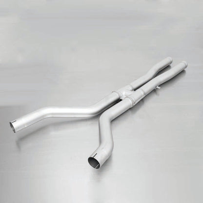 Remus Non-Resonated Cat-Back Racing Exhaust System for BMW M3 E90 E92 E93 (E9X) 2007+  Stainless Steel Quad Exit, 98mm Carbon/Black Chrome Tips  ECE Approved, No GPF/OPF