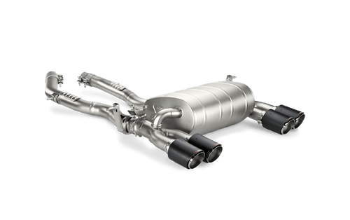 Akrapovic Slip-On Line Titanium Valved Axle-Back Exhaust + Carbon Fibre Tips for BMW M4 F82/F83 Coupe/Convertible (2014-2017) - Performance Rear Silencer/Back Box, Quad Exit Muffler Upgrade