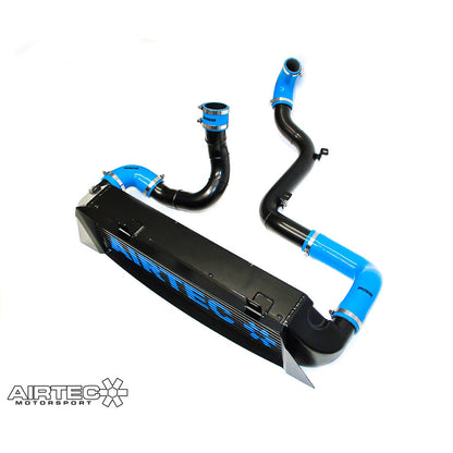 AIRTEC 100mm GobStopper Front Mount Intercooler FMIC + 2.5in Boost/Charge Pipes Hard Pipe Kit for Ford Focus RS Mk3 2.3 EcoBoost 2016-2018 - Pro-Series Black, Air-Ram Scoop, Smooth End Tanks - Charge Air Cooler Upgrade, Direct Fit, UK Made