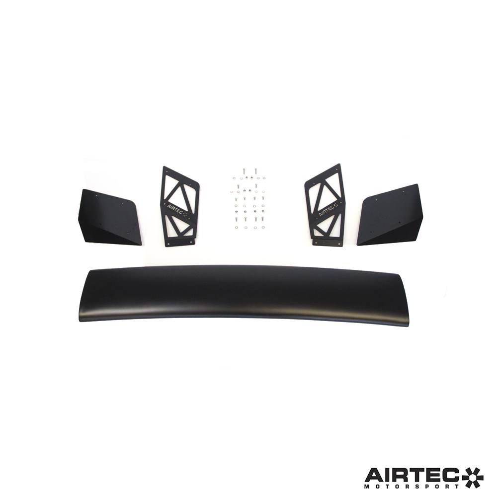 Ford Fiesta ST Mk7 (2013-2017) Rear Wing Spoiler Big Wing - AIRTEC Motorsport Boot Lid/Tailgate Aerofoil for ST180 ST200 | High Level Hatchback Spoiler | Satin Black Blade, Gloss Black/Race Red/Frozen White Endplates | UK-Made Track Day Upgrade