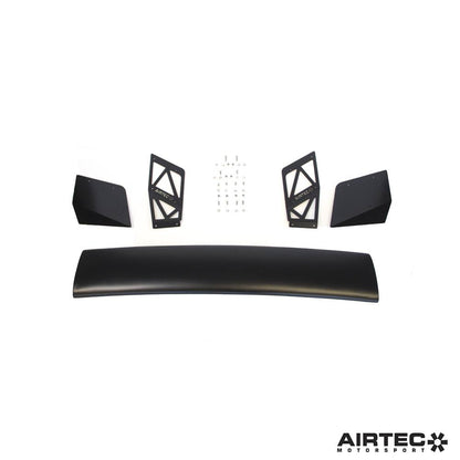 Ford Fiesta ST Mk7 (2013-2017) Rear Wing Spoiler Big Wing - AIRTEC Motorsport Boot Lid/Tailgate Aerofoil for ST180 ST200 | High Level Hatchback Spoiler | Satin Black Blade, Gloss Black/Race Red/Frozen White Endplates | UK-Made Track Day Upgrade