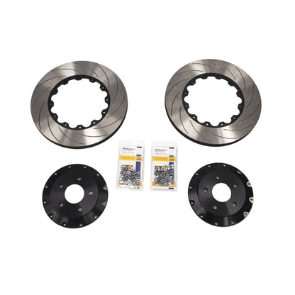 Ford Focus RS Mk3 (2016-2018) Front Brake Discs/Rotors 350x25mm 2-Piece Pair - AutoSpecialists Clubsport OE-Size Direct Replacement, Brembo 4-Pot Compatible, Curved Vane High-Carbon, Track Day/Fast Road - AP Racing Retaining Bolts Included