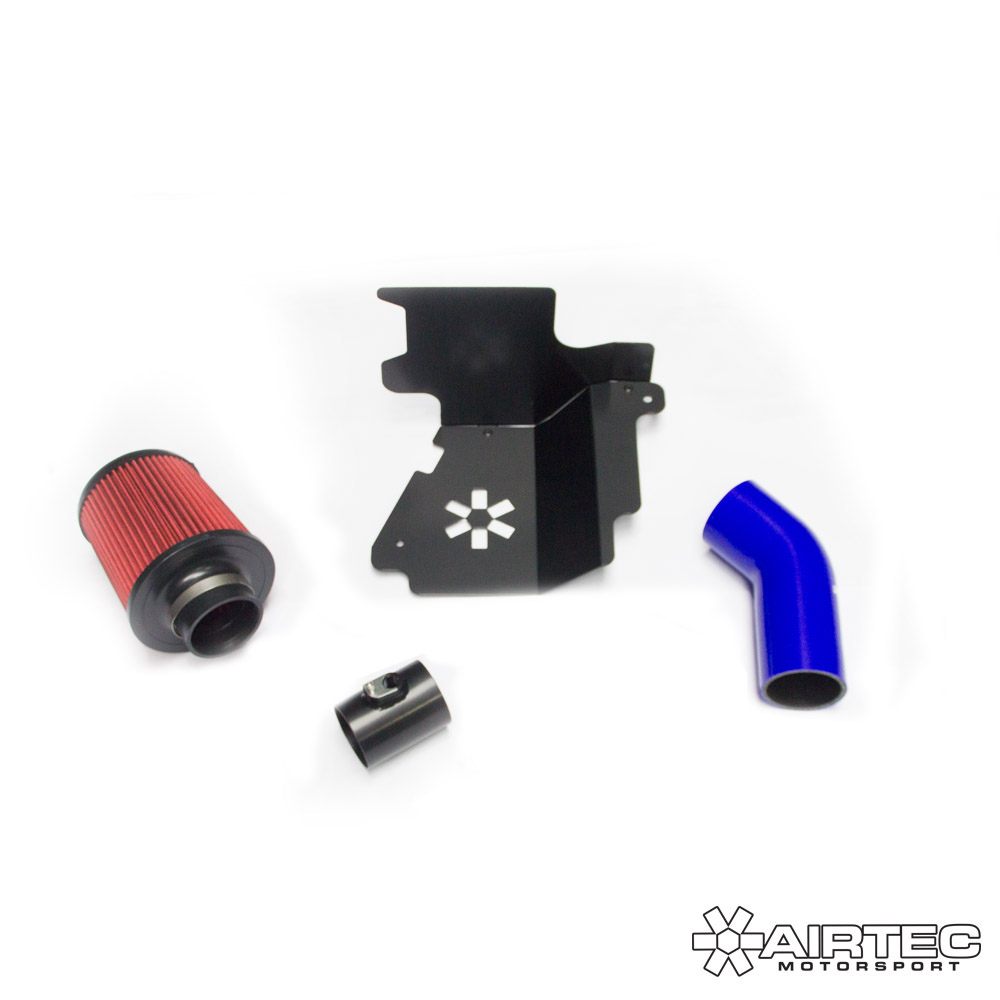 AIRTEC Motorsport Induction Kit / Cold Air Intake for Ford Focus Mk4 2018-2023 1.0T 1.5T EcoBoost | Performance Cone Filter, CNC MAF Tube, Heat Shield | Pro Hoses Silicone Black/Blue/Red | Airbox Delete Ram Air Intake System | Bolt-On Upgrade