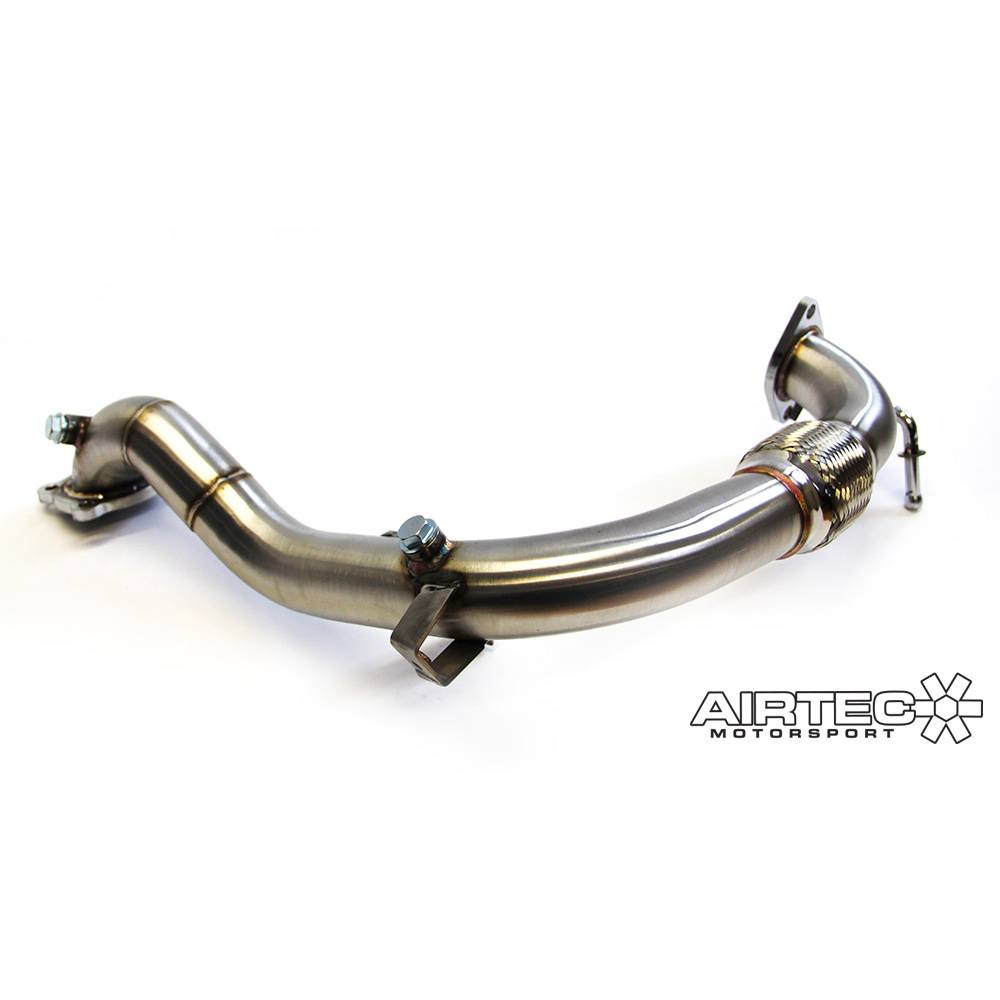AIRTEC Motorsport Catless Downpipe for Ford Fiesta Mk7 1.0 EcoBoost (1.0T) – Decat/De-Cat/Cat Delete Straight Pipe Exhaust Upgrade, 2.3in Free-Flow Turbo Downpipe, Track Use Only