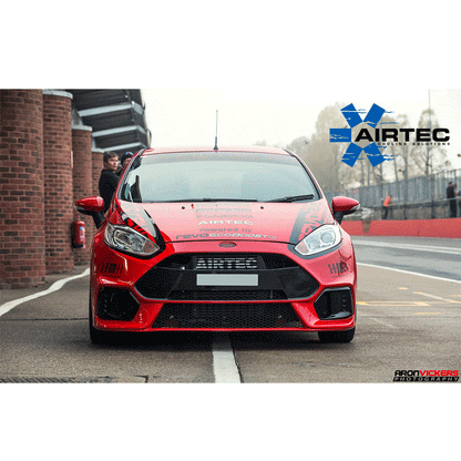 AIRTEC Motorsport Stage 2 Front Mount Intercooler (FMIC) for Ford Fiesta MK7 1.0 EcoBoost  60mm Bar-and-Plate Core, Direct-Fit Upgrade, Fits 100/125/135/140PS Red & Black Edition