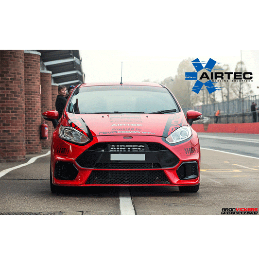 AIRTEC Motorsport Stage 2 Front Mount Intercooler (FMIC) for Ford Fiesta MK7 1.0 EcoBoost  60mm Bar-and-Plate Core, Direct-Fit Upgrade, Fits 100/125/135/140PS Red & Black Edition