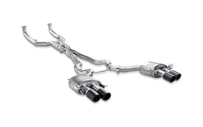 AkrapoviÄ Evolution Line Titanium Cat-Back Exhaust with Carbon Tailpipe Set for BMW M6 F12/F13 (2012â€“2017) â€“ Valved X-Pipe, Lightweight, No Drone