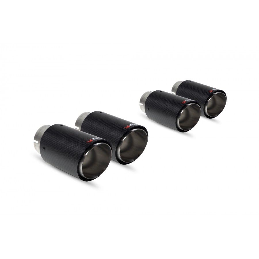 SCORPION EXHAUSTS - REPLACEMENT CARBON ASCARI TIPS FOR SCORPION EXHAUST - QUAD (X4) 100MM