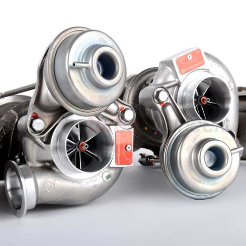 TTE680 N54 Hybrid Twin Turbos Upgrade Kit - BMW 135i 335i 1 Series 3 Series 3.0 N54B30 (E82 E88 E90 E92) - Stage 3 Bolt-On Performance Turbochargers 680PS - High-Flow Fast Spool - Direct Fit 2" Inlets - Twin Turbo Replacement - TheTurboEngineers