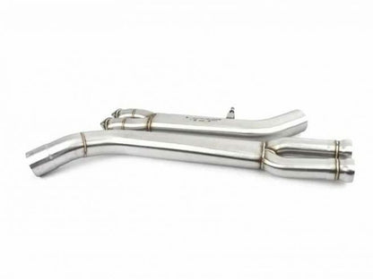 VRSF 3.5" High Flow Single Exhaust Midpipe (Resonator Delete) for BMW M3/M4 F80 F82 F83 S55  304 Stainless, Direct Fit, MPE Compatible