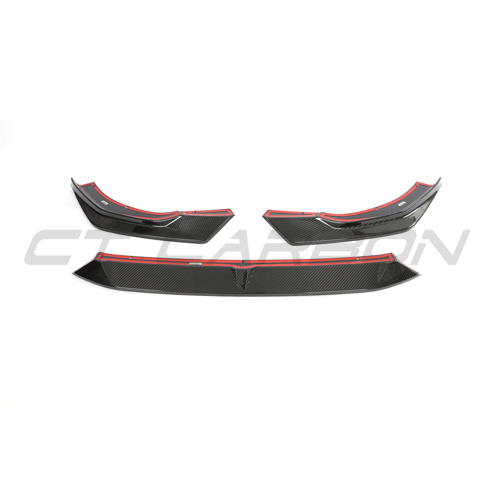 Audi RS4 B9.5 Front Lip Splitter Spoiler (2020-2024) – Pre-Preg Carbon Fibre Front Bumper Lip for RS4 Avant Facelift | CT Design OEM+ Aero Lower Valance
