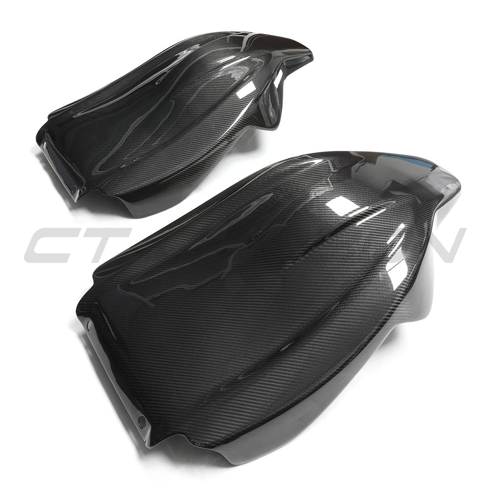 BMW G80/G81 M3, F90 M5, F91 M8 Gran Coupe, F97 X3M, F98 X4M – Dry Gloss Carbon Fibre Seat Back Covers/Backrest Panels (Rear of Front Seat Shells) – OEM Fit Interior Upgrade by CT Carbon
