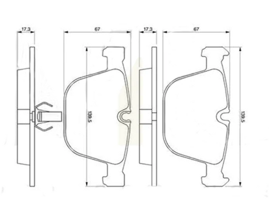 Bosch Brake Pad Set 0 986 460 952 (0986460952, BP521) for BMW 3 Series E36/E46, Z3 and Z4 - OE Quality Low-Metallic Pads, Mounting Manual Included