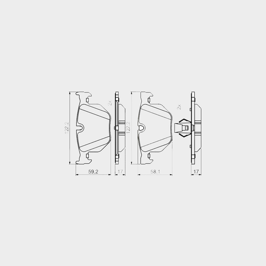 Bosch 0986495481 Brake Pad Set (0 986 495 481) BP2113 for BMW 5 Series E60/E61, 6 Series 630i E63/E64, X5 E70/F15, X6 E71/E72/F16