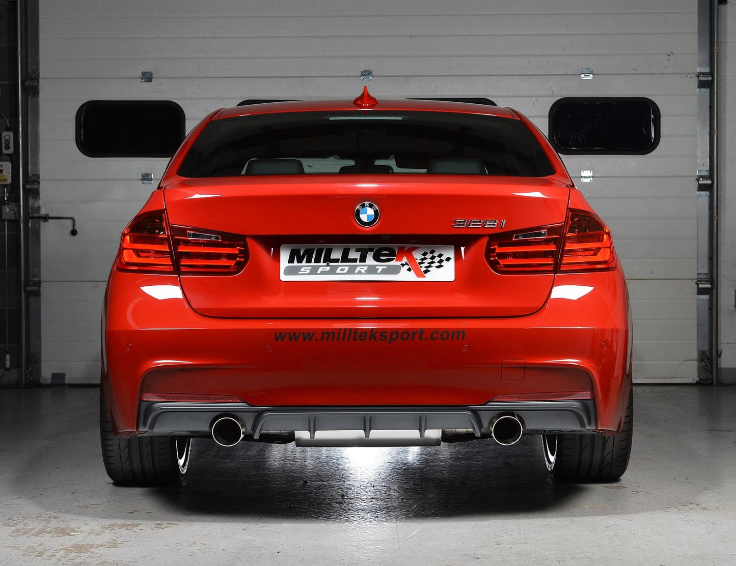 Milltek Sport BMW 3 Series F30 328i M Sport N20 2.0T 3" Cat-Back Exhaust System (2012+) - Stainless Steel, Twin 90mm GT90 Polished Tips - EC Approved or Non-Res Race - SSXBM961/SSXBM962