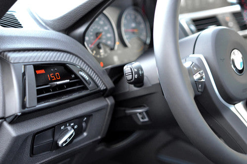 P3 Vent-Mounted Digital Boost Gauge for BMW F-Series (1 Series F20 F21, 2 Series F22 F23, M2 F87) - Turbo Boost/Vacuum Meter, OEM Air Vent Fit, 80 PSI Analogue Sensor, Peak Hold & Voltage Display