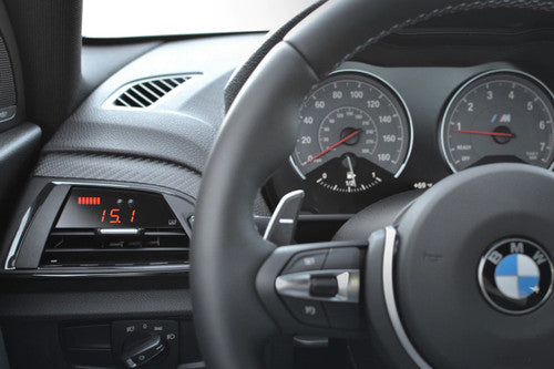 P3 Vent-Mounted Digital Boost Gauge for BMW F-Series (1 Series F20 F21, 2 Series F22 F23, M2 F87) - Turbo Boost/Vacuum Meter, OEM Air Vent Fit, 80 PSI Analogue Sensor, Peak Hold & Voltage Display