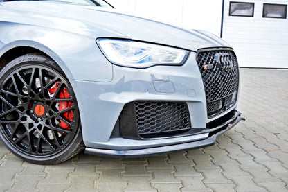 Maxton Design - FRONT SPLITTER V.1 AUDI RS3 8VA SPORTBACK PRE-FACELIFT (2015-2016)