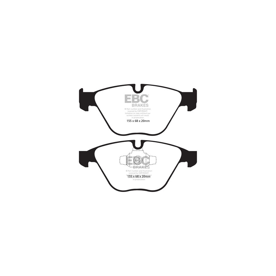 EBC PD14KF493 Bluestuff 5000 NDX Front Brake Pads & GD Sport Slotted/Dimpled Discs Kit 330mm Vented for BMW 3 Series E91/E92 (325, xDrive) ATE Calipers