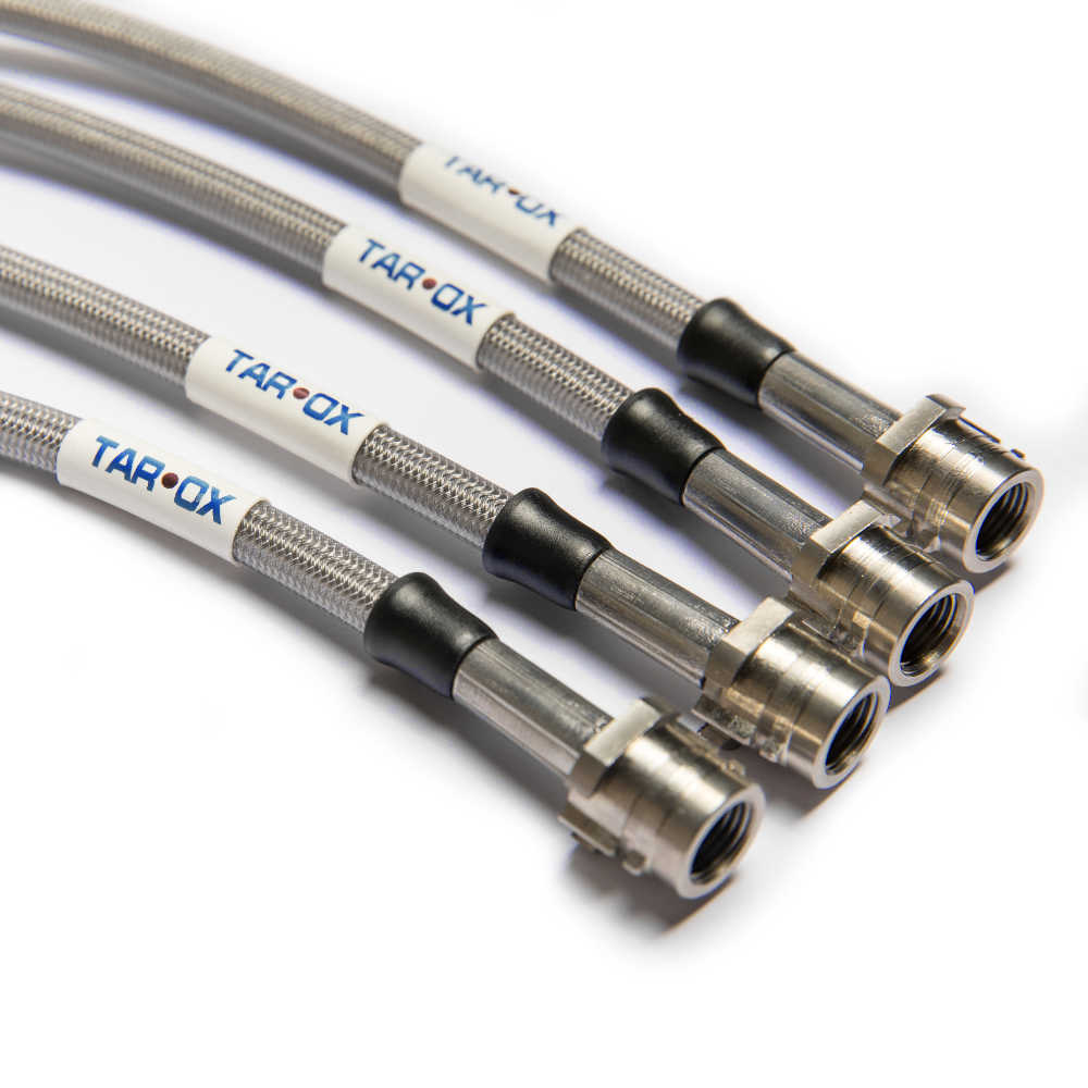 TAROX TX-BW-1001-4 Stainless Steel Braided Brake Lines/Hoses Kit for B ...