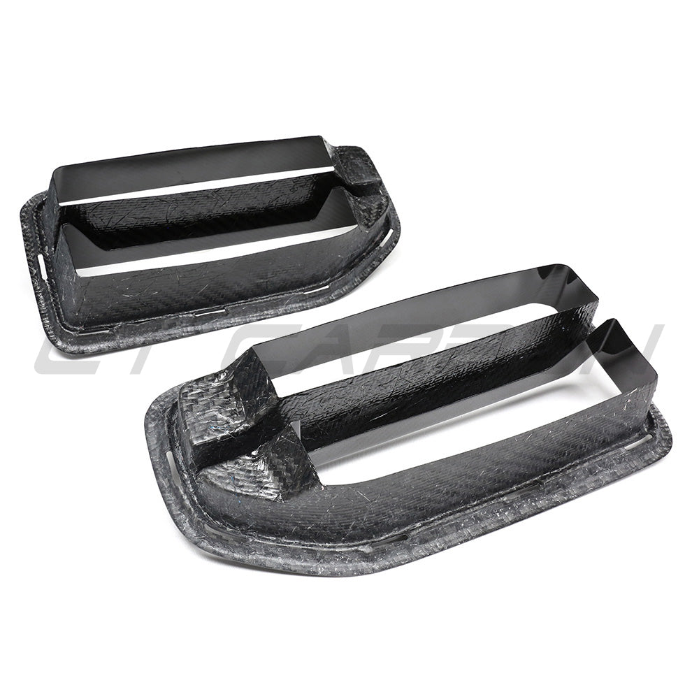 BMW M2 G87 2023+ Carbon Fibre (Carbon Fiber) Kidney Grille/Grill – CT Carbon Dry Pre-Preg Front Radiator/Nose Grill Direct Replacement Set