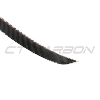 CT Design Carbon Fibre Rear Centre Tailgate Lip Spoiler for Audi A4 S4 RS4 Avant B9/B9.5 (2016-2024) | Boot Lid/Trunk Lip, Estate/Wagon Mid-Level Wing, Pre-Preg Carbon