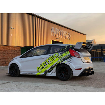 Ford Fiesta ST Mk7 (2013-2017) Rear Wing Spoiler Big Wing - AIRTEC Motorsport Boot Lid/Tailgate Aerofoil for ST180 ST200 | High Level Hatchback Spoiler | Satin Black Blade, Gloss Black/Race Red/Frozen White Endplates | UK-Made Track Day Upgrade