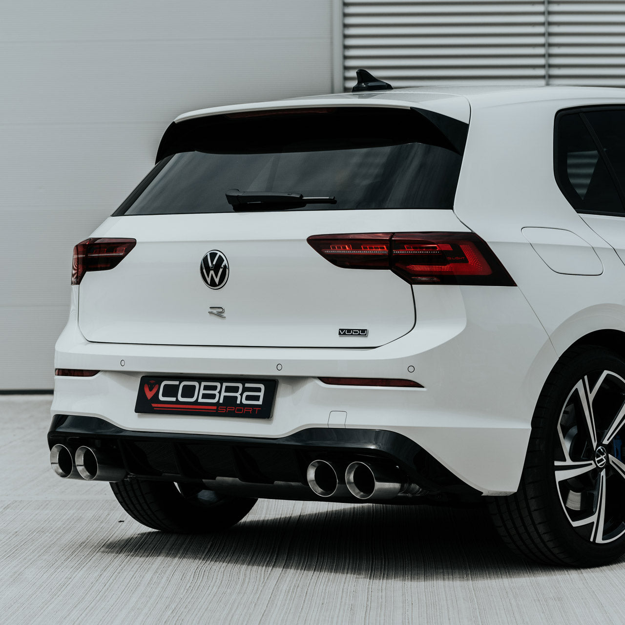 VW Volkswagen Golf R Mk8 (2021+) 2.0 TSI/TFSI Cobra Sport GPF/OPF-Back Race Exhaust – Cat-Back/Rear Section Performance System, Valved or Non‑Valved, Resonated or Non‑Resonated, 3” Stainless, 4” Carbon Tips Option, Back Box/Axle-Back, MQB Evo EA888