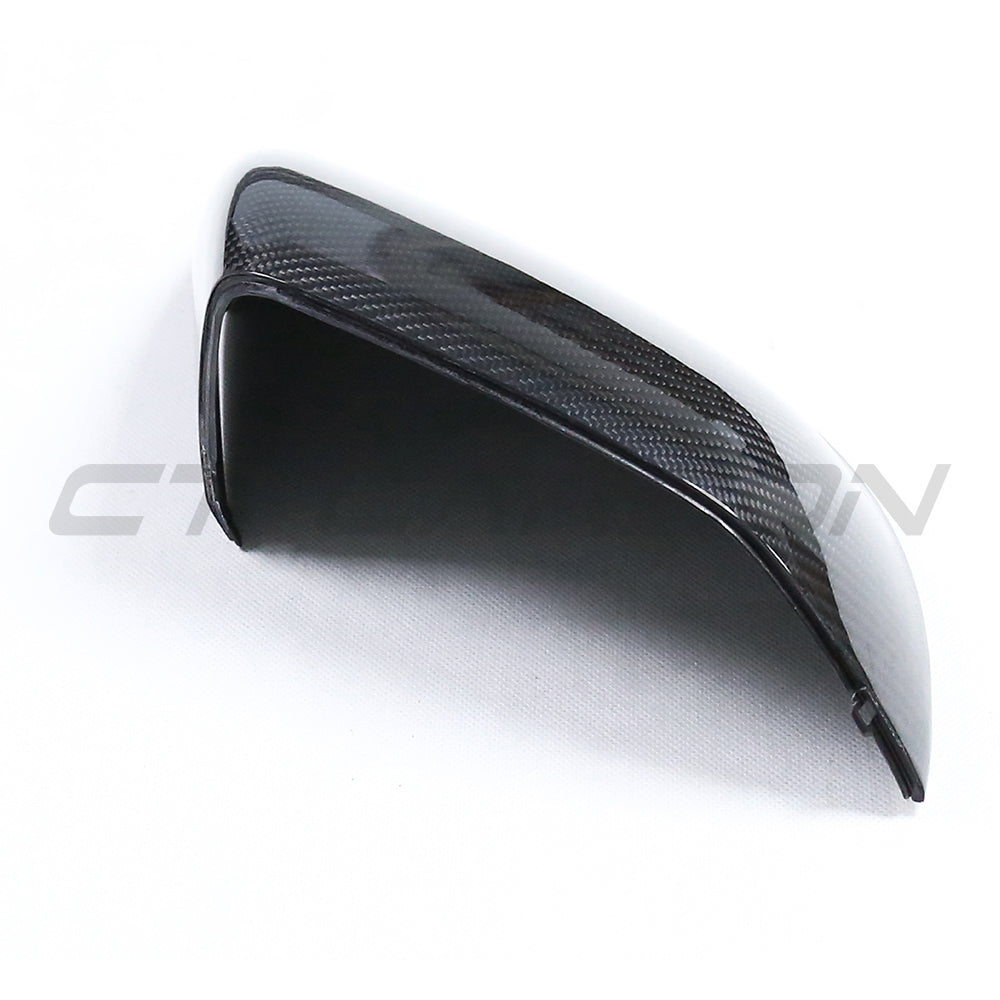 Audi Q8 SQ8 RSQ8 (2020+) & Lamborghini Urus (2019+) Carbon Fibre/Fiber Wing Mirror Covers | Side Mirror Caps Replacement | Door Mirror Housings Shells - Gloss Pre-Preg 2x2 Twill OEM Fit - WITHOUT Lane Assist / Side Assist