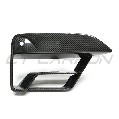 BMW M5 F90 LCI 2021-2024 Dry Carbon Fibre Front Bumper Air Duct Vent Covers / Intake Surrounds | CT Carbon Prepreg Grille Inlet Trim Overlays (Fits M5 & M5 Competition Facelift)