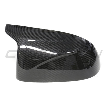 BMW X3M X4M X5M X6M (F97 F98 F95 F96) 2019+ incl. Competition Dry Prepreg Carbon Fibre/Fiber Mirror Caps - Gloss Wing/Side Door Mirror Covers Pair, OEM-Style Replacement Housings/Shells