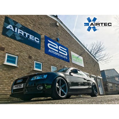 AIRTEC 70mm Front Mount Intercooler FMIC / Charge Air Cooler Kit for Audi A5 B8 (8T) & Q5 8R 2.0T TFSI Quattro 2009-2017 – Performance Bar-and-Plate, Direct Fit, Pro-Series Stealth Black, UK Made