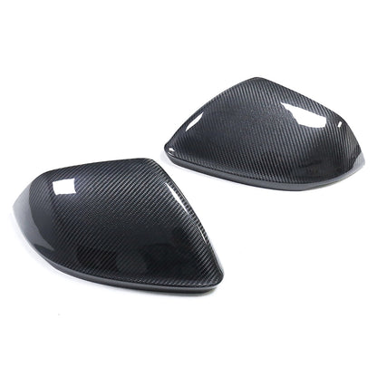 Audi Q8 SQ8 RSQ8 & Lamborghini Urus Carbon Fibre/Fiber Wing Mirror Caps - Side Mirror Covers Shells, CT Carbon Pre-Preg OE-Fit Replacement Housings - Lane Assist/Side Assist Blind Spot Compatible (Urus 2019+, Q8 2020+)