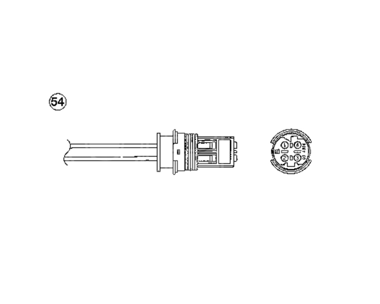 NTK by NGK O2/Lambda Oxygen Sensor NGK 0486 (NTK OTA7H-5A1), Heated 4-wire Upstream/Downstream Pre-cat/Post-cat - BMW E36 320i 323i 328i, E39 520i 523i 528i, E38 728i - Direct Fit Replacement AFR/Mixture Probe