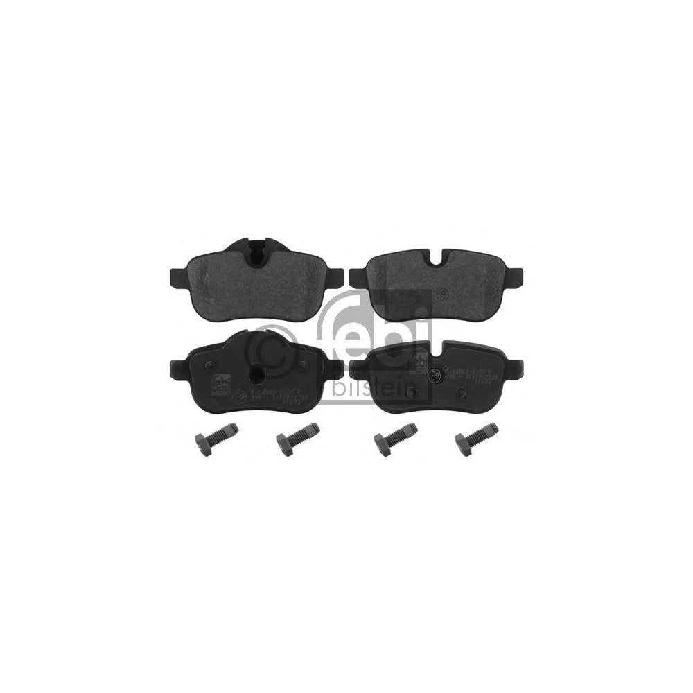 Febi Bilstein 24559 Rear Brake Pad Set/Kit for BMW Z4 E89 2009-2016 Roadster - Rear Axle Disc Pads, Wear Sensor Ready, with Fitting Bolts/Screws - OE Quality Replacement Back Brake Pads