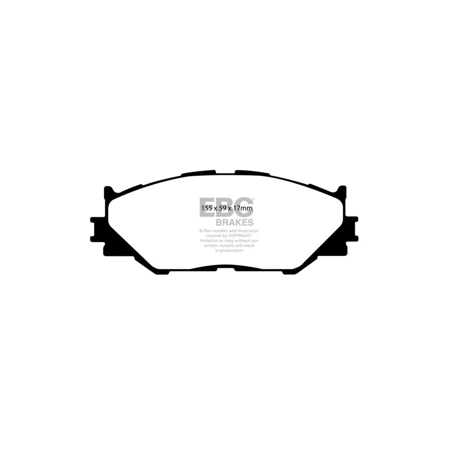 EBC Redstuff Front Brakes Kit PD02KF277 - Discs/Rotors & Pads for Lexus IS IS200d IS220d IS250 IS300h 2005-2021 - 296mm Vented Plain OE Size - Ceramic Low Dust Quiet Street Upgrade Replacement Front Axle