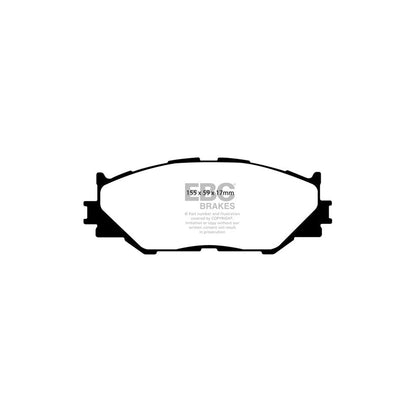 EBC Redstuff Front Brakes Kit PD02KF277 - Discs/Rotors & Pads for Lexus IS IS200d IS220d IS250 IS300h 2005-2021 - 296mm Vented Plain OE Size - Ceramic Low Dust Quiet Street Upgrade Replacement Front Axle