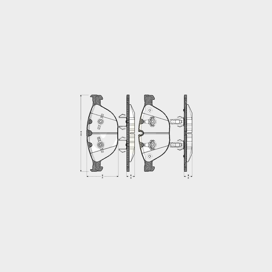 Genuine Bosch 0 986 TB2 847 / 0986TB2847 Disc Brake Pads Set + Fitting Kit (No Sensor) | OEM‑Spec Direct Fit for BMW E60 E61 E63 E64 5/6 Series, E65 E66 7 Series, M5 M6, Alpina B7, Rolls‑Royce Phantom VII