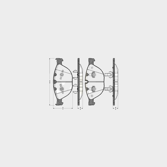 Genuine Bosch 0 986 TB2 847 / 0986TB2847 Disc Brake Pads Set + Fitting Kit (No Sensor) | OEM‑Spec Direct Fit for BMW E60 E61 E63 E64 5/6 Series, E65 E66 7 Series, M5 M6, Alpina B7, Rolls‑Royce Phantom VII