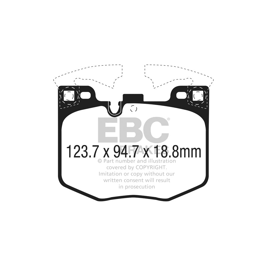 EBC Bluestuff NDX Performance Front Brake Pads DP52302NDX, Track Day/Fast Road - BMW G20 G21 G22 G