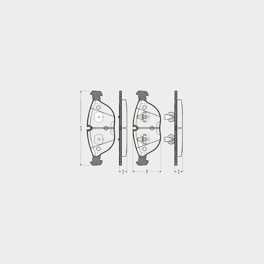 Bosch 0986TB2744 (0 986 TB2 744) Brake Pad Set - With Fitting Accessories, No Wear Sensor - Fits Audi A8/S8 D2, TT 3.2 Quattro 8N; BMW E38 740d/750i, Z8; Mercedes E55 AMG W210, C43/CLK 55 AMG; VW Golf R32 Mk4, Passat B5/B5.5